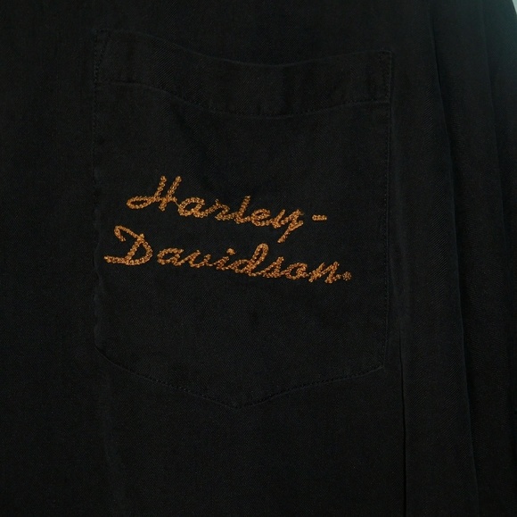 Tori Richard Embroidered Harley Davidson Shirt XL - Picture 3 of 6